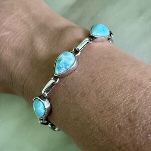 Larimar Teardrop Bracelet